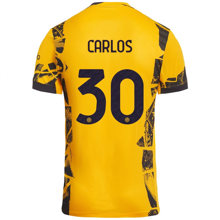 Criança Camisola Carlos Augusto #30 Ouro Preto Terceiro 2024/25 Camisa Brasil