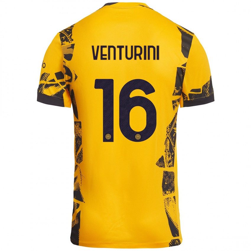 Criança Camisola Matteo Venturini #16 Ouro Preto Terceiro 2024/25 Camisa Brasil