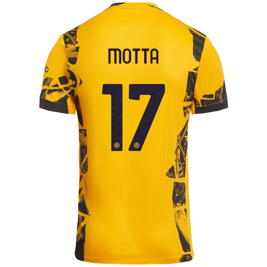 Criança Camisola Matteo Motta #17 Ouro Preto Terceiro 2024/25 Camisa Brasil