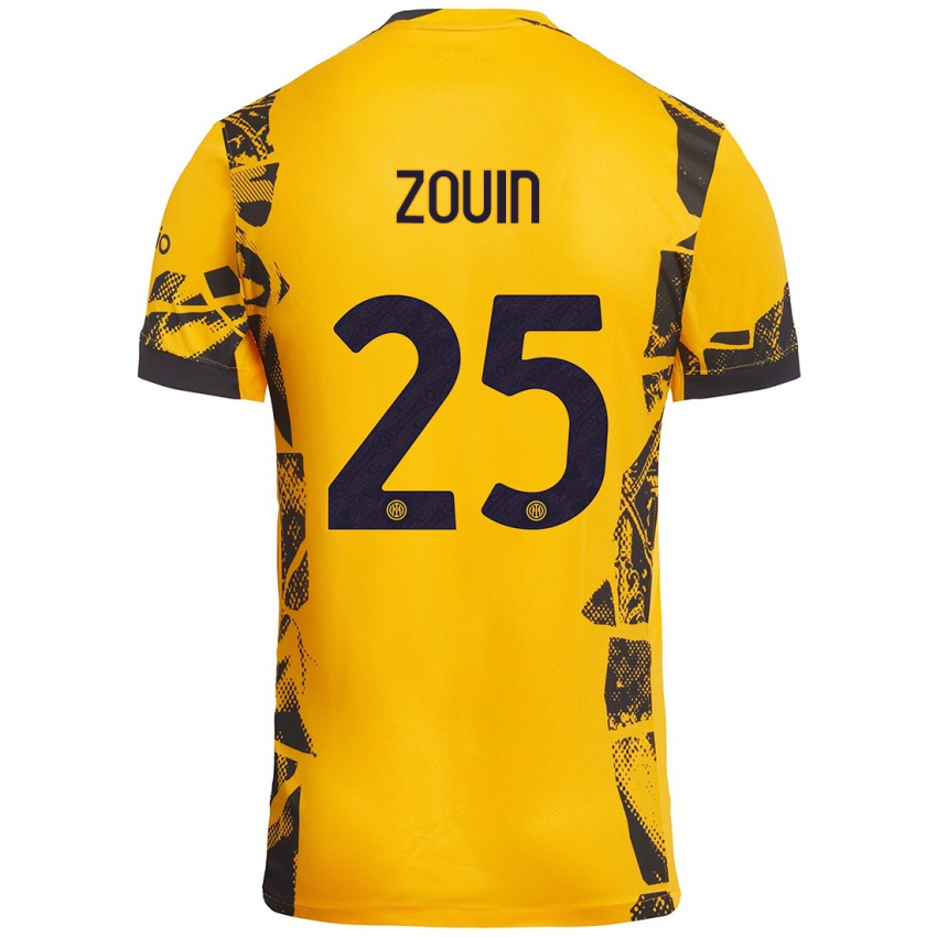 Criança Camisola Aymen Zouin #25 Ouro Preto Terceiro 2024/25 Camisa Brasil