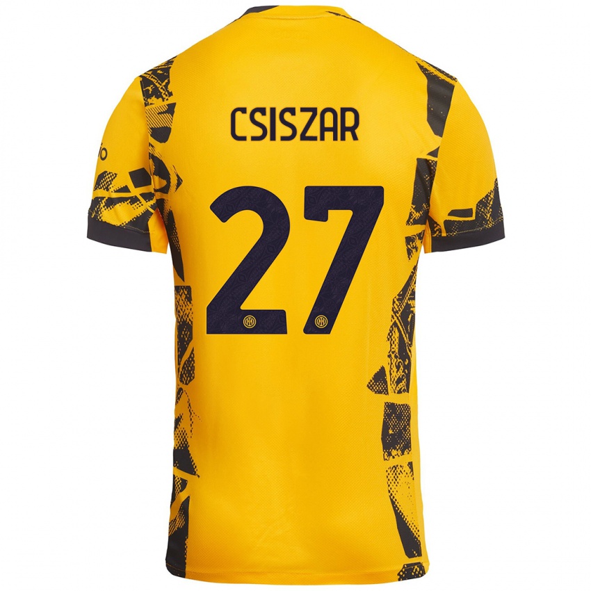 Criança Camisola Henrietta Csiszár #27 Ouro Preto Terceiro 2024/25 Camisa Brasil