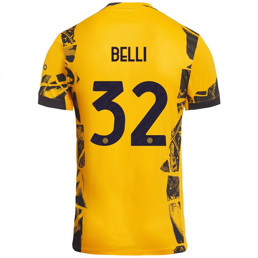 Criança Camisola Elena Belli #32 Ouro Preto Terceiro 2024/25 Camisa Brasil