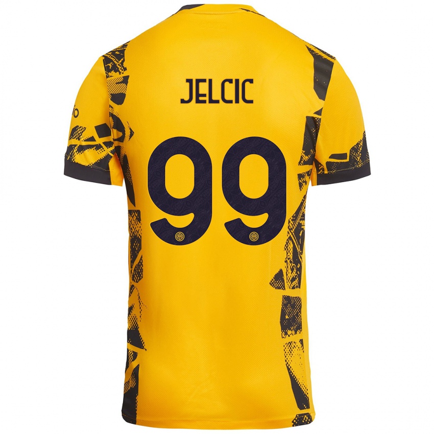 Criança Camisola Maja Jelčić #99 Ouro Preto Terceiro 2024/25 Camisa Brasil