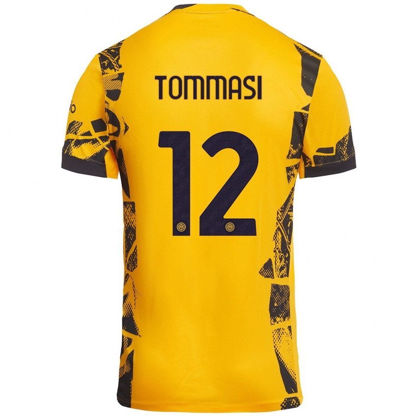 Criança Camisola Francesco Tommasi #12 Ouro Preto Terceiro 2024/25 Camisa Brasil