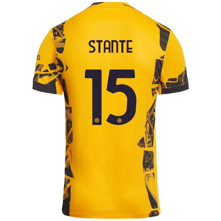 Criança Camisola Francesco Stante #15 Ouro Preto Terceiro 2024/25 Camisa Brasil