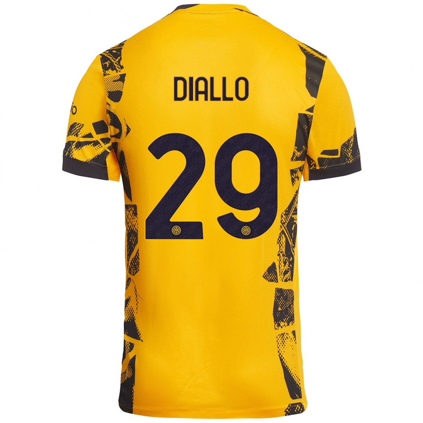 Criança Camisola Oumar Diallo #29 Ouro Preto Terceiro 2024/25 Camisa Brasil