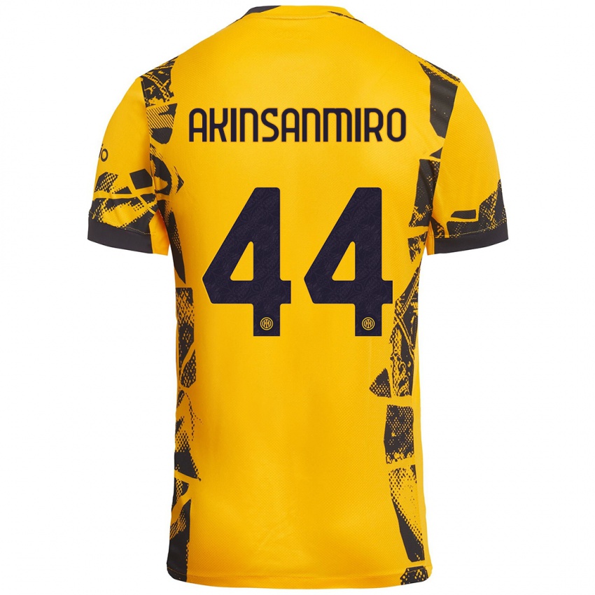 Criança Camisola Ebenezer Akinsanmiro #44 Ouro Preto Terceiro 2024/25 Camisa Brasil