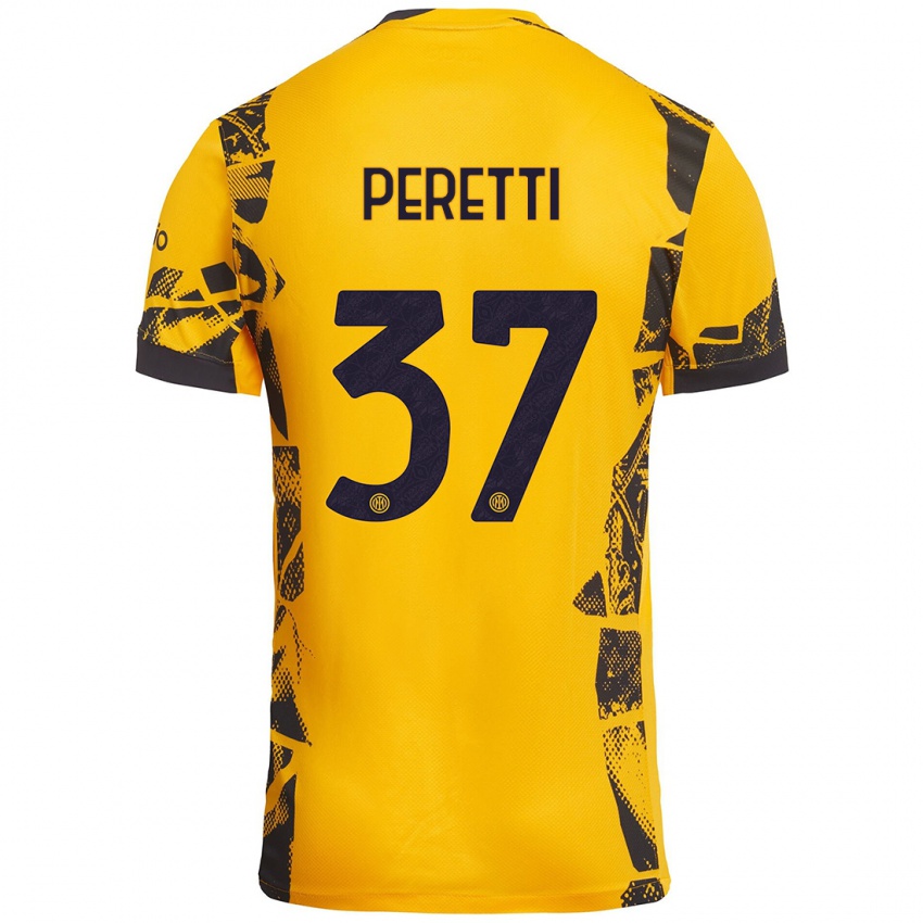 Criança Camisola Lorenzo Peretti #37 Ouro Preto Terceiro 2024/25 Camisa Brasil