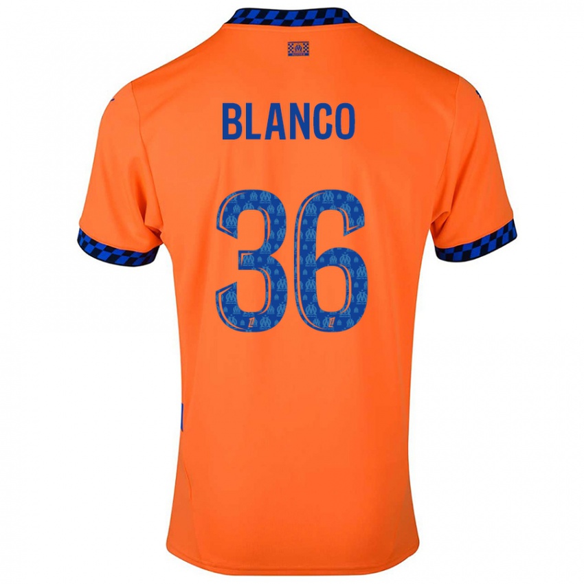 Criança Camisola Ruben Blanco #36 Laranja Azul Escuro Terceiro 2024/25 Camisa Brasil