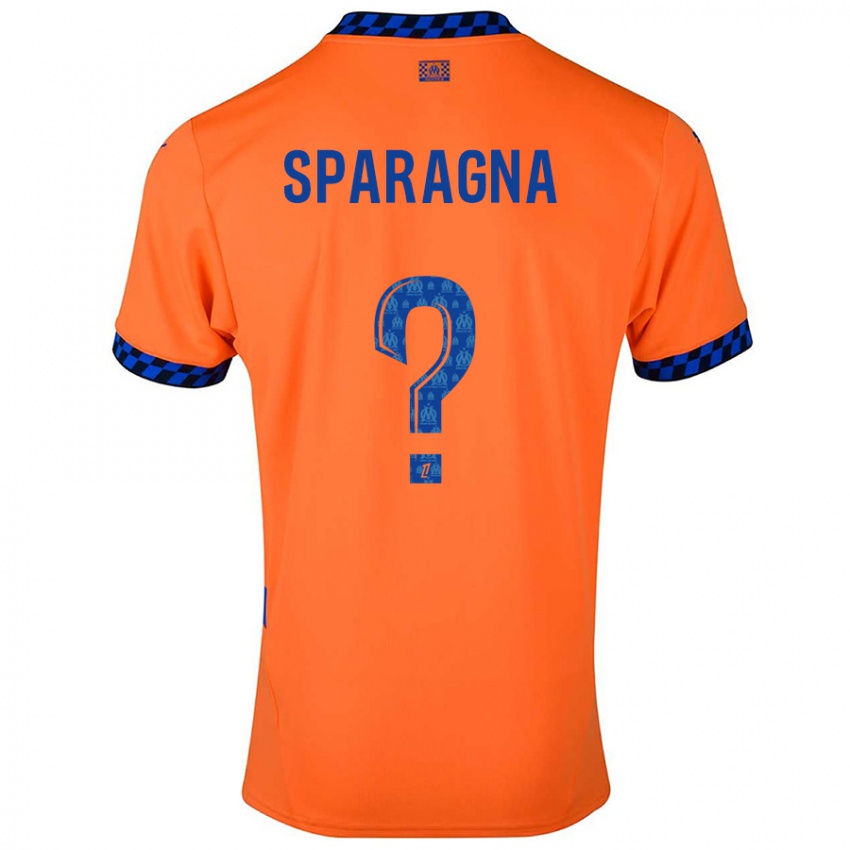 Criança Camisola Stéphane Sparagna #0 Laranja Azul Escuro Terceiro 2024/25 Camisa Brasil