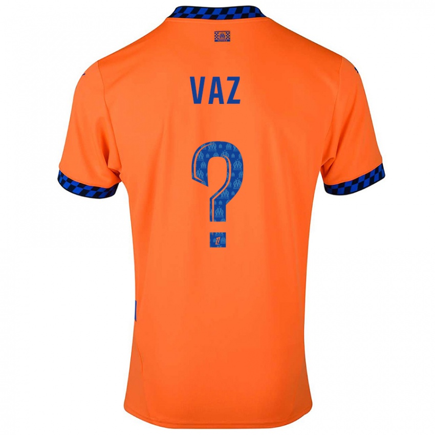 Criança Camisola Robinio Vaz #0 Laranja Azul Escuro Terceiro 2024/25 Camisa Brasil