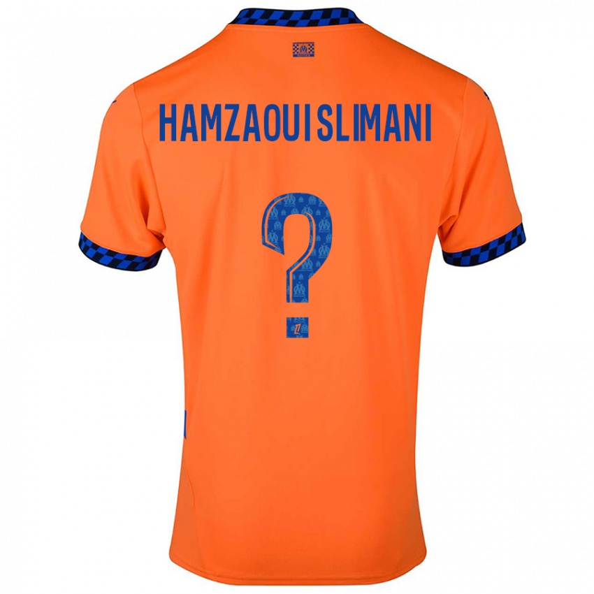 Criança Camisola Hilan Hamzaoui Slimani #0 Laranja Azul Escuro Terceiro 2024/25 Camisa Brasil