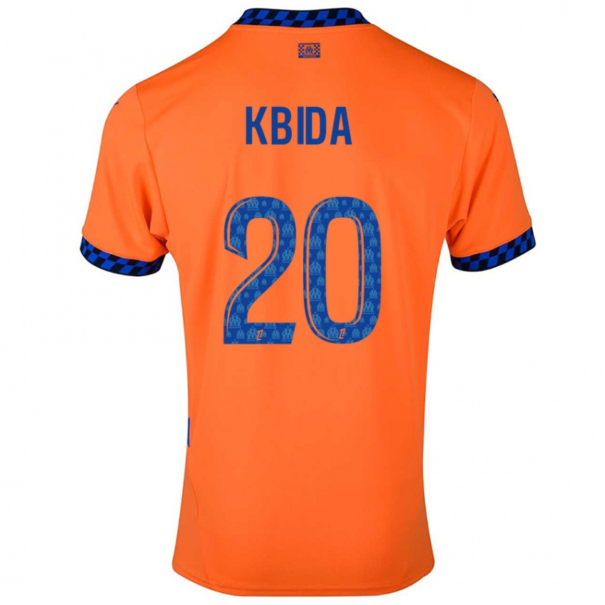 Criança Camisola Inès Kbida #20 Laranja Azul Escuro Terceiro 2024/25 Camisa Brasil