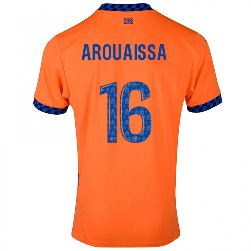 Criança Camisola Ines Arouaissa #16 Laranja Azul Escuro Terceiro 2024/25 Camisa Brasil