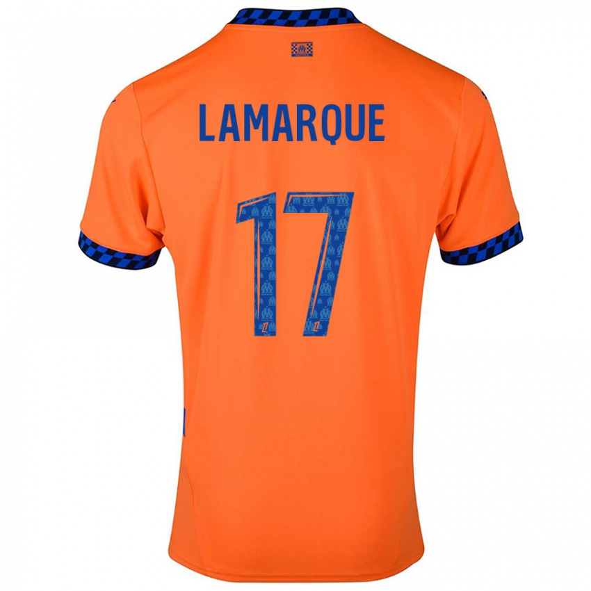 Criança Camisola Alais Lamarque #17 Laranja Azul Escuro Terceiro 2024/25 Camisa Brasil