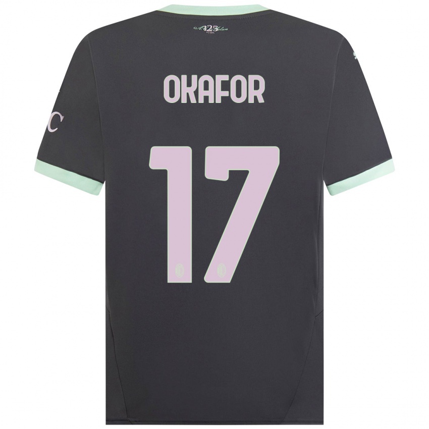 Criança Camisola Noah Okafor #17 Cinzento Terceiro 2024/25 Camisa Brasil