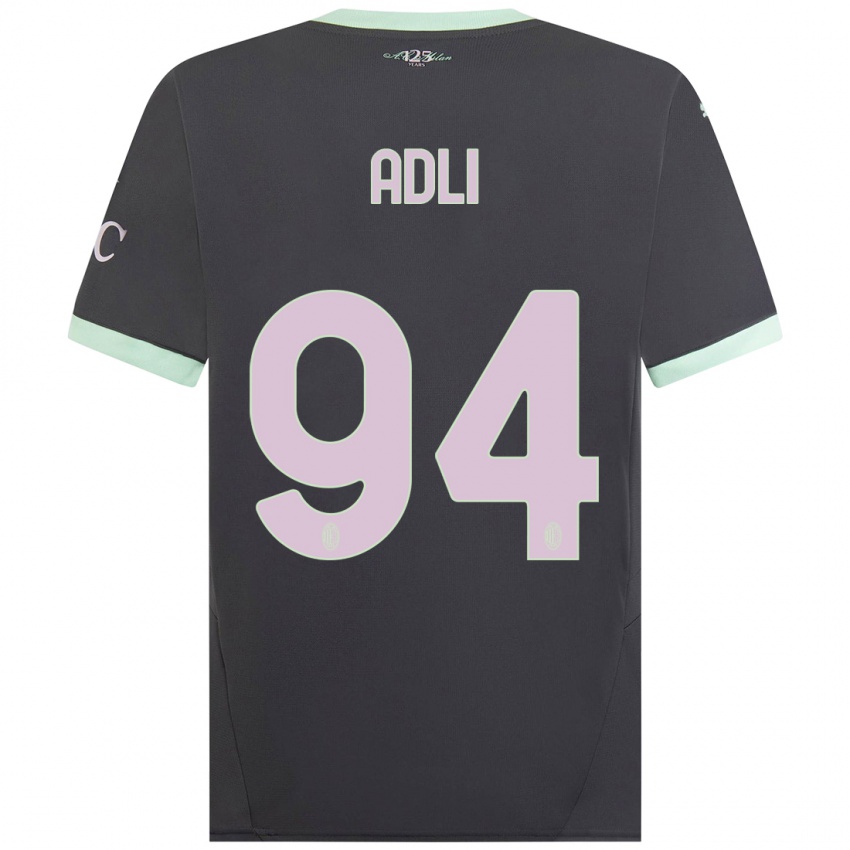 Criança Camisola Yacine Adli #94 Cinzento Terceiro 2024/25 Camisa Brasil