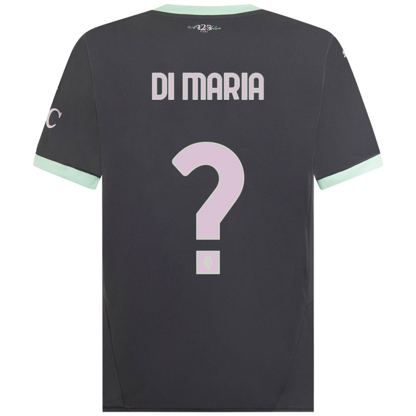 Criança Camisola Alessandro Di Maria #0 Cinzento Terceiro 2024/25 Camisa Brasil