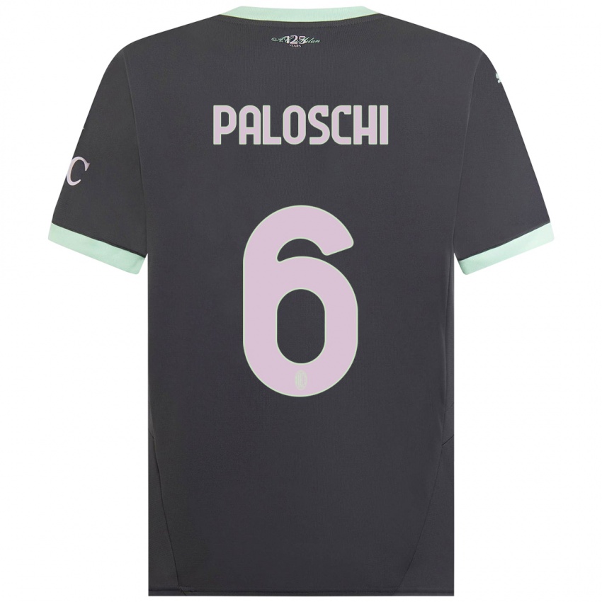 Criança Camisola Dorian Paloschi #6 Cinzento Terceiro 2024/25 Camisa Brasil