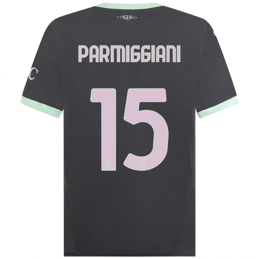 Criança Camisola Pietro Parmiggiani #15 Cinzento Terceiro 2024/25 Camisa Brasil