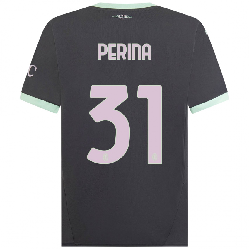 Criança Camisola Gioele Perina #31 Cinzento Terceiro 2024/25 Camisa Brasil