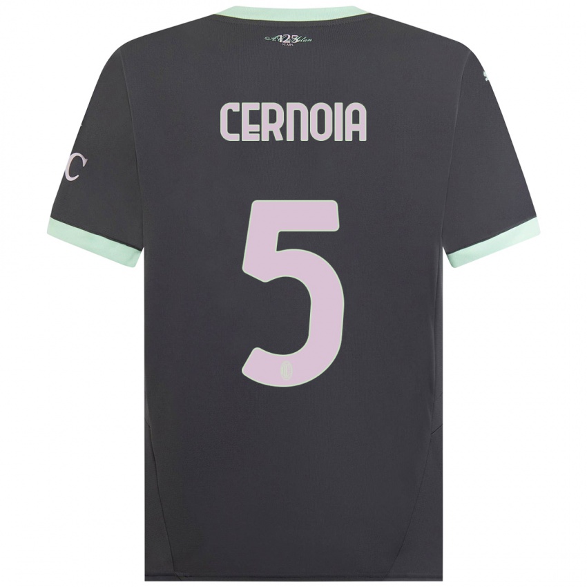 Criança Camisola Valentina Cernoia #5 Cinzento Terceiro 2024/25 Camisa Brasil