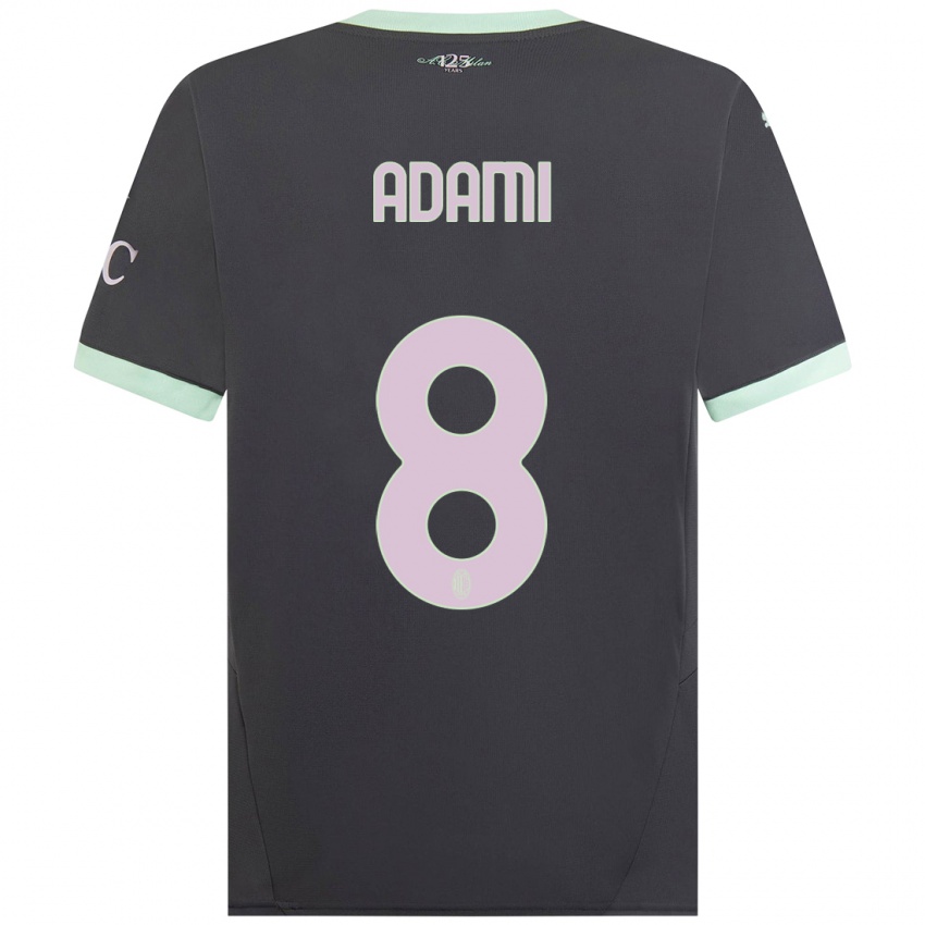 Criança Camisola Greta Adami #8 Cinzento Terceiro 2024/25 Camisa Brasil