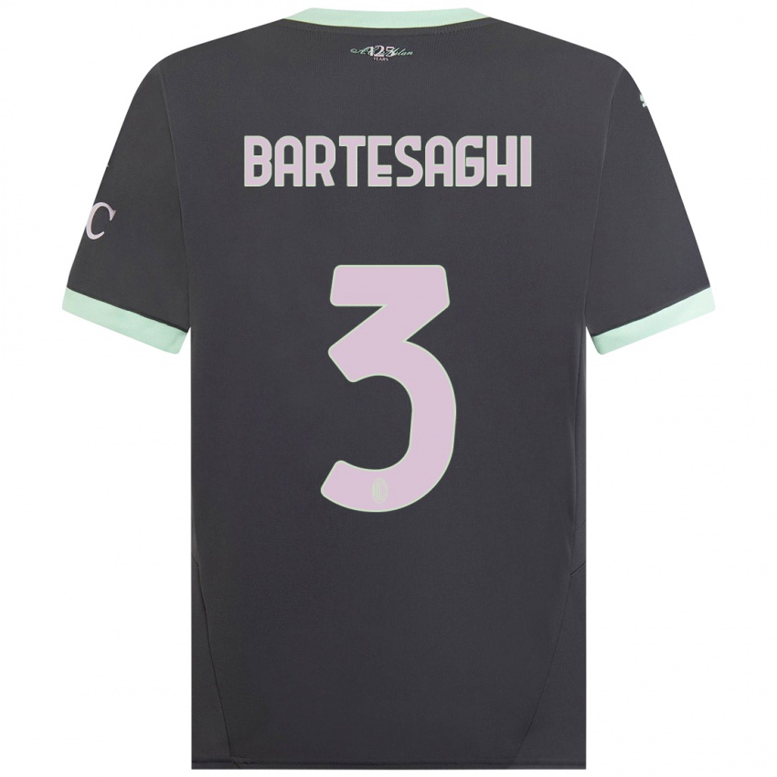 Criança Camisola Davide Bartesaghi #3 Cinzento Terceiro 2024/25 Camisa Brasil