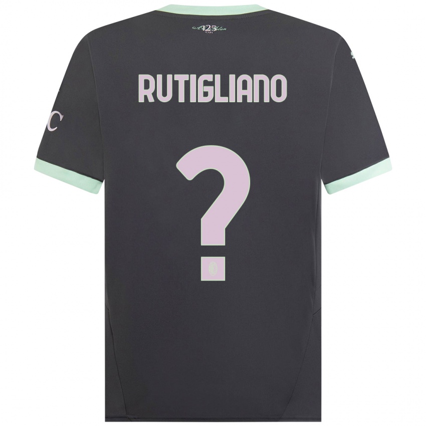 Criança Camisola Samuele Rutigliano #0 Cinzento Terceiro 2024/25 Camisa Brasil