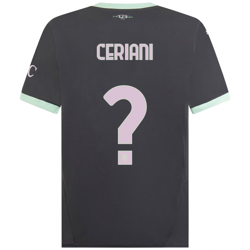 Criança Camisola Gabriele Ceriani #0 Cinzento Terceiro 2024/25 Camisa Brasil