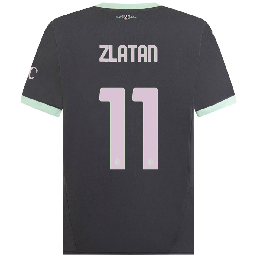 Criança Camisola Zlatan Ibrahimovic #11 Cinzento Terceiro 2024/25 Camisa Brasil