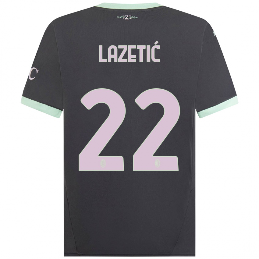 Criança Camisola Marko Lazetic #22 Cinzento Terceiro 2024/25 Camisa Brasil