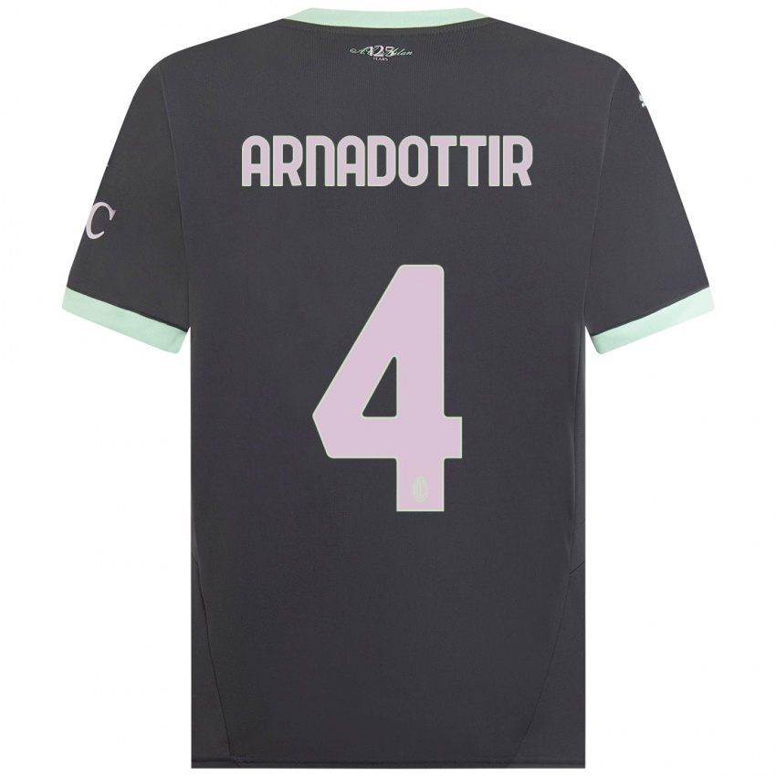 Criança Camisola Guony Arnadottir #4 Cinzento Terceiro 2024/25 Camisa Brasil