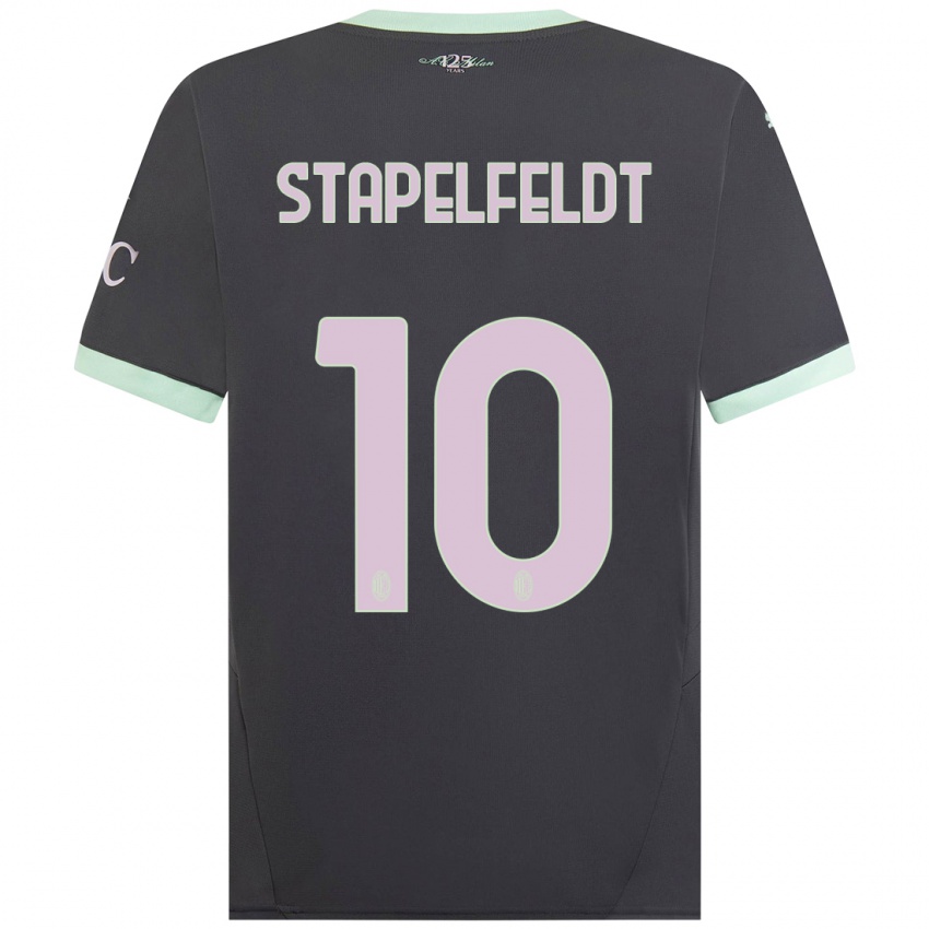 Criança Camisola Nina Stapelfeldt #10 Cinzento Terceiro 2024/25 Camisa Brasil