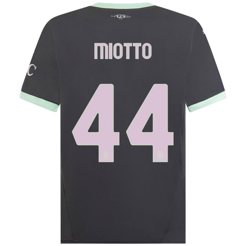 Criança Camisola Giorgia Miotto #44 Cinzento Terceiro 2024/25 Camisa Brasil