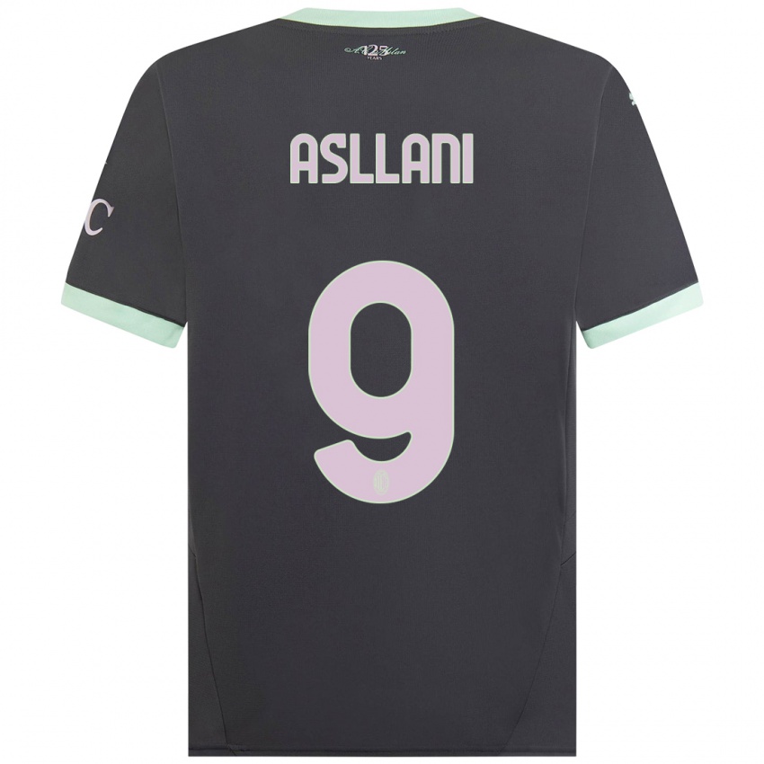 Criança Camisola Kosovare Asllani #9 Cinzento Terceiro 2024/25 Camisa Brasil