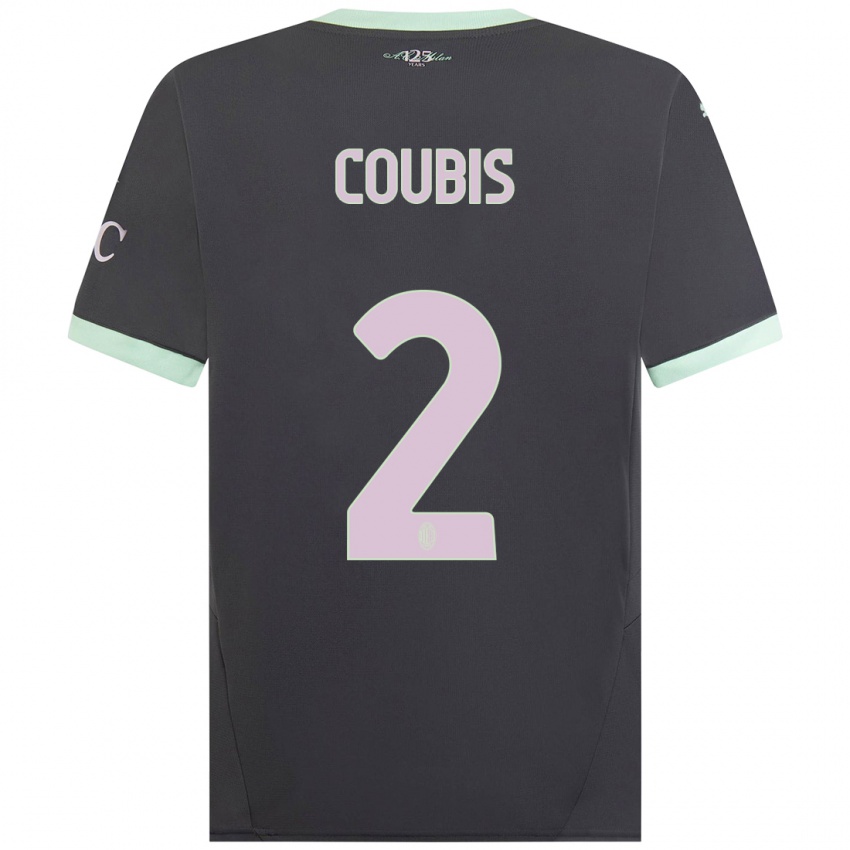 Criança Camisola Andrei Coubis #2 Cinzento Terceiro 2024/25 Camisa Brasil