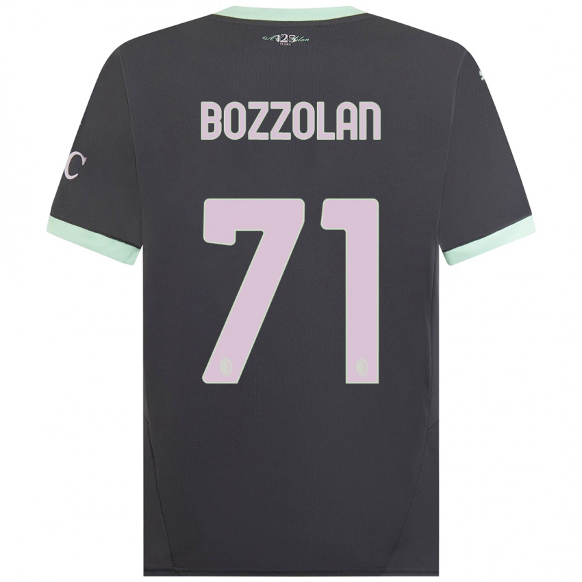 Criança Camisola Andrea Bozzolan #71 Cinzento Terceiro 2024/25 Camisa Brasil