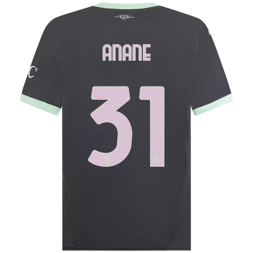 Criança Camisola Emmanuel Anane #31 Cinzento Terceiro 2024/25 Camisa Brasil