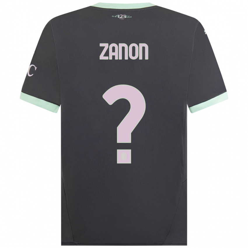 Criança Camisola Thomas Zanon #0 Cinzento Terceiro 2024/25 Camisa Brasil