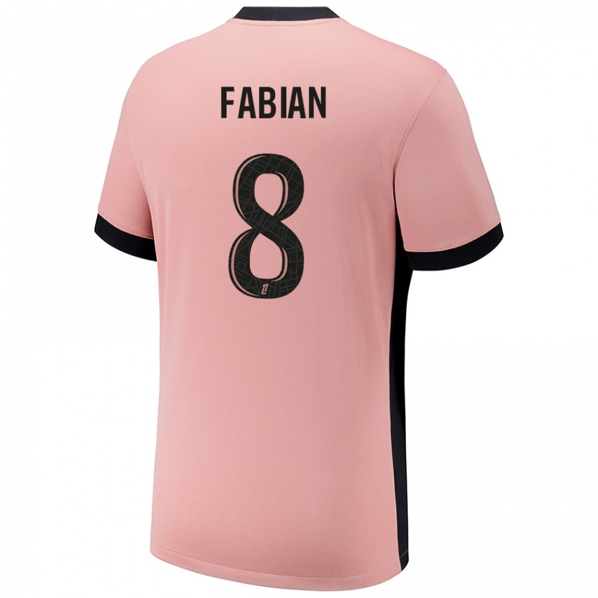 Criança Camisola Fabián Ruiz #8 Rosa Ferrugem Terceiro 2024/25 Camisa Brasil