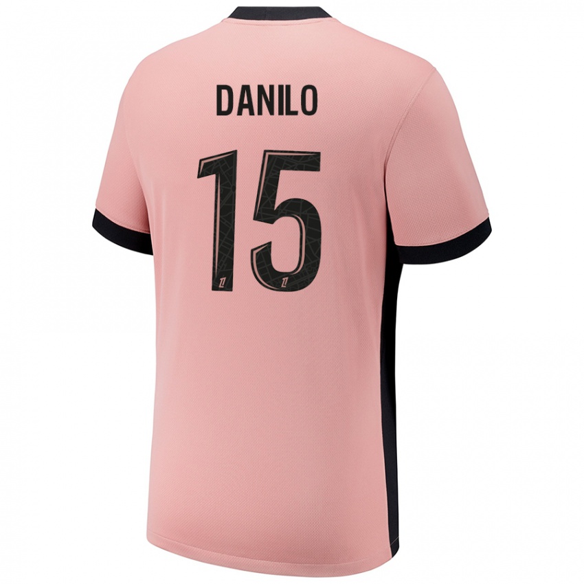 Criança Camisola Danilo Pereira #15 Rosa Ferrugem Terceiro 2024/25 Camisa Brasil