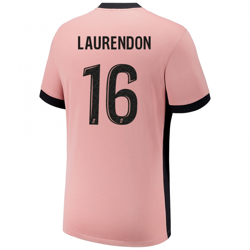 Criança Camisola Bilal Laurendon #16 Rosa Ferrugem Terceiro 2024/25 Camisa Brasil