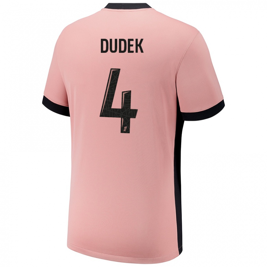 Criança Camisola Paulina Dudek #4 Rosa Ferrugem Terceiro 2024/25 Camisa Brasil