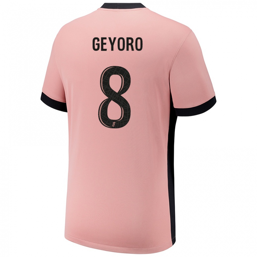 Criança Camisola Grace Geyoro #8 Rosa Ferrugem Terceiro 2024/25 Camisa Brasil