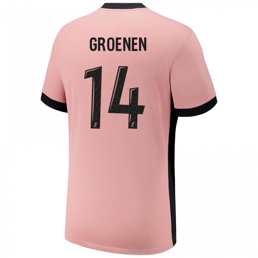 Criança Camisola Jackie Groenen #14 Rosa Ferrugem Terceiro 2024/25 Camisa Brasil