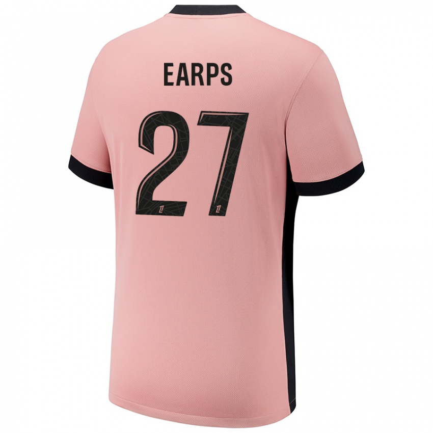 Criança Camisola Mary Earps #27 Rosa Ferrugem Terceiro 2024/25 Camisa Brasil