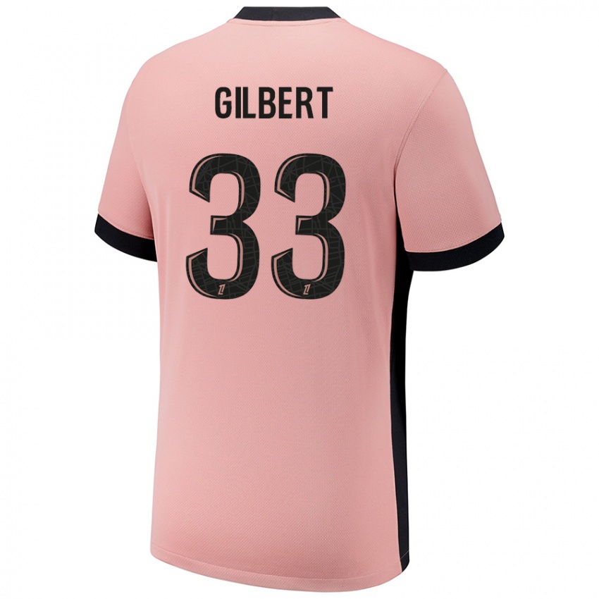 Criança Camisola Tara Elimbi Gilbert #33 Rosa Ferrugem Terceiro 2024/25 Camisa Brasil