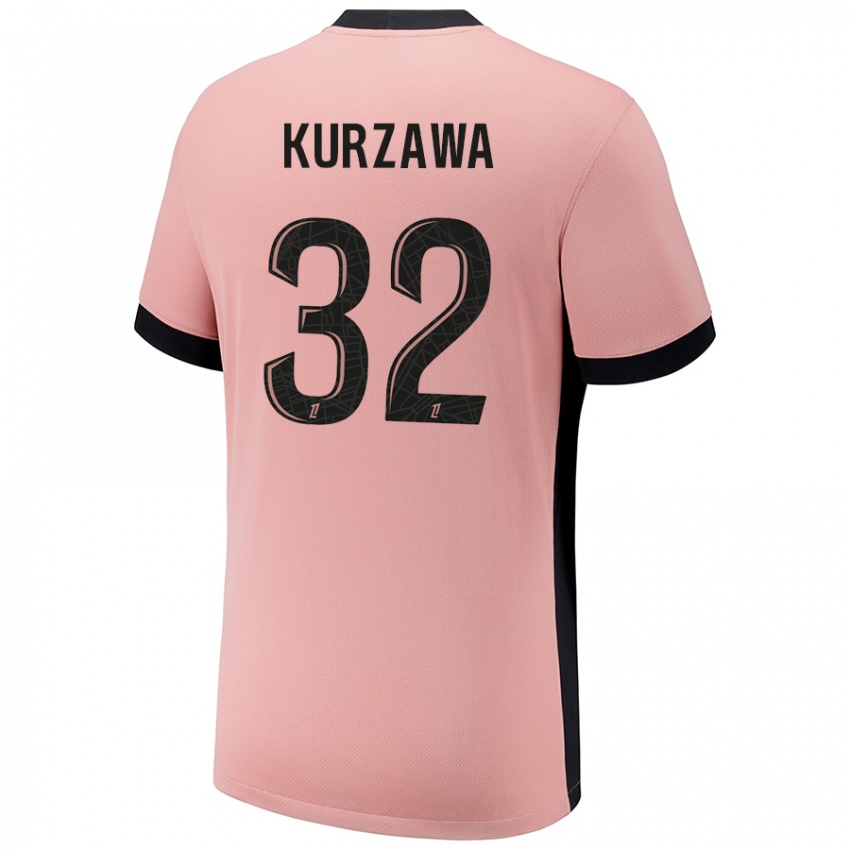 Criança Camisola Layvin Kurzawa #32 Rosa Ferrugem Terceiro 2024/25 Camisa Brasil