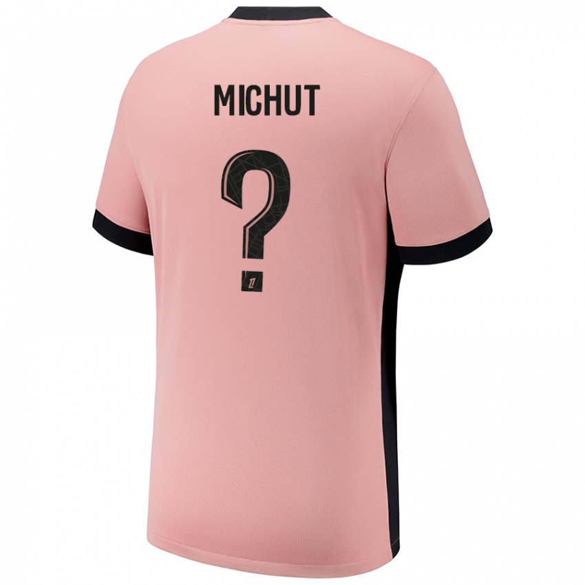 Criança Camisola Etienne Michut #0 Rosa Ferrugem Terceiro 2024/25 Camisa Brasil